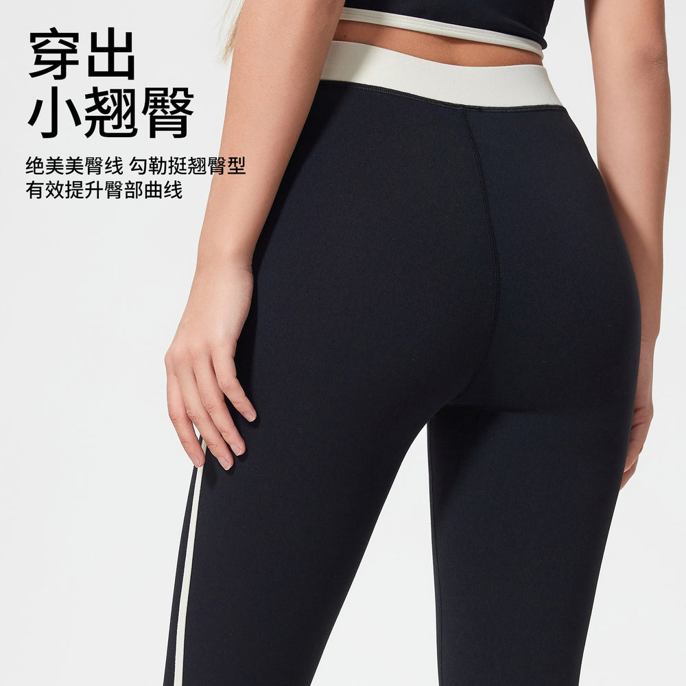 New fashion color block yoga pants - high elasticity, shaping, fitness leggings - barely there feel, peach lift, tight fit - women's d25045