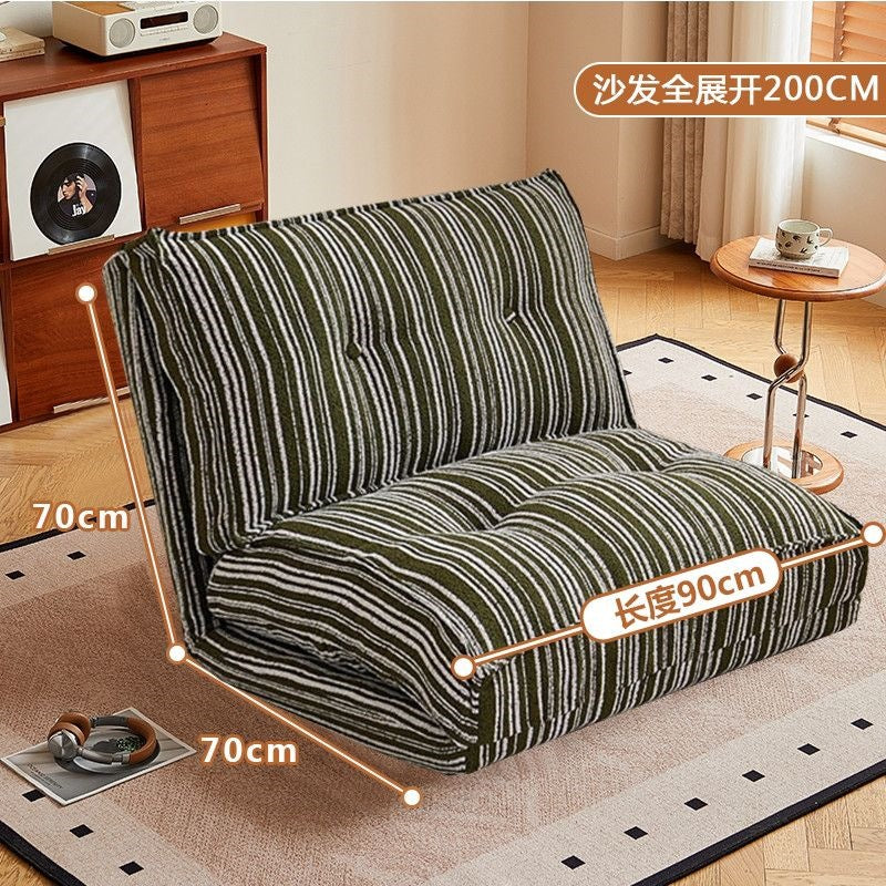 Lazy sofa bed living room dual-purpose single sofa small apartment for home cream style reclining and sleeping foldable sofa bed