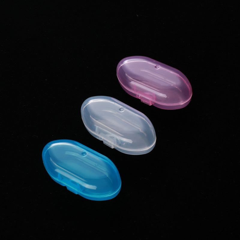 Factory straight hair baby finger toothbrush storage box, thumb toothbrush box, finger toothbrush PP box, storage box
