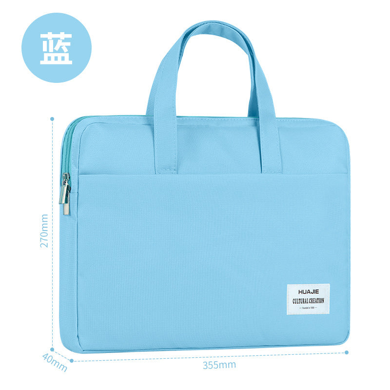 Portable file bag Student tutoring bag Carry book bag Multifunctional computer bag File briefcase Office bag Canvas
