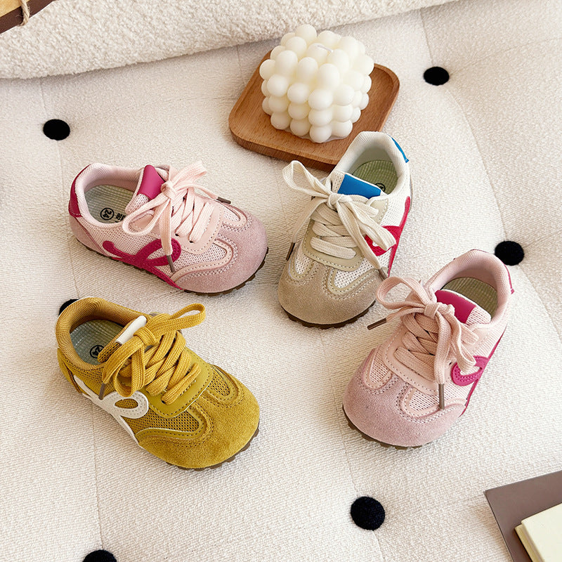 Children's Forrest Gump shoes 2025 spring and autumn new Korean version of girls breathable mesh sports shoes boys soft-soled running shoes