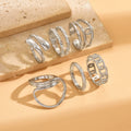 Ring set wholesale european and american hot-selling jewelry exaggerated ring joint ring women's accessories high-end niche hand jewelry