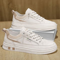 Men's winter 2025 new collection: breathable, versatile leather shoes for men - athletic, casual, slip-on, premium white sneakers