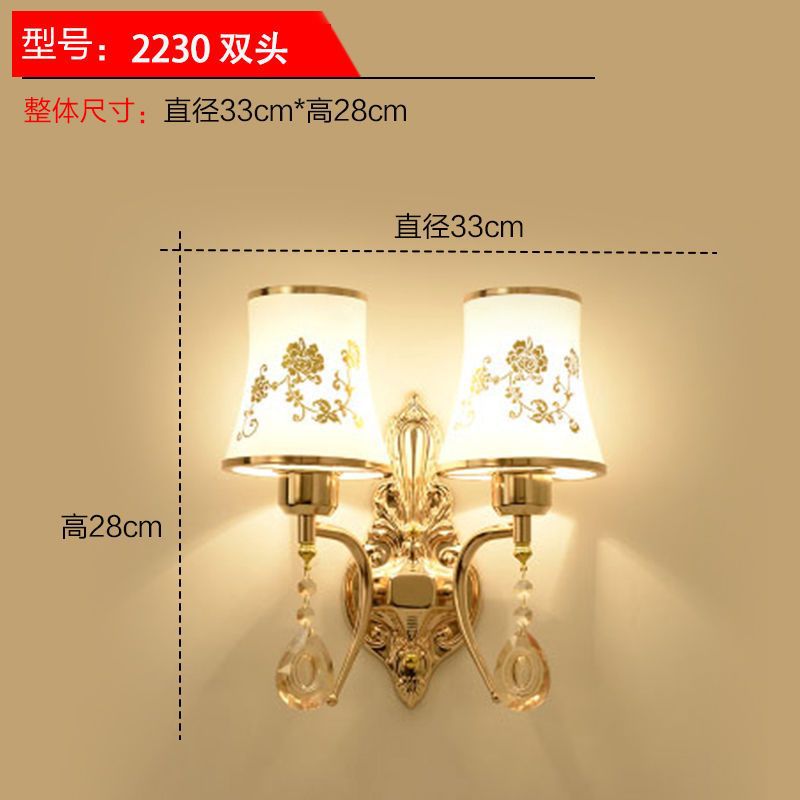 European style wall lamp - bedroom bedside light, modern minimalist aisle light, creative hotel living room corridor wall lamp, stairway light