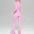 new arrival quick-drying yoga clothes long sleeves sports yoga pants silmtops zipper breathable outwearsuit