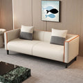 Cat claw leather sofa small apartment rental house living room bedroom clothing store double three-person sofa negotiation reception sofa