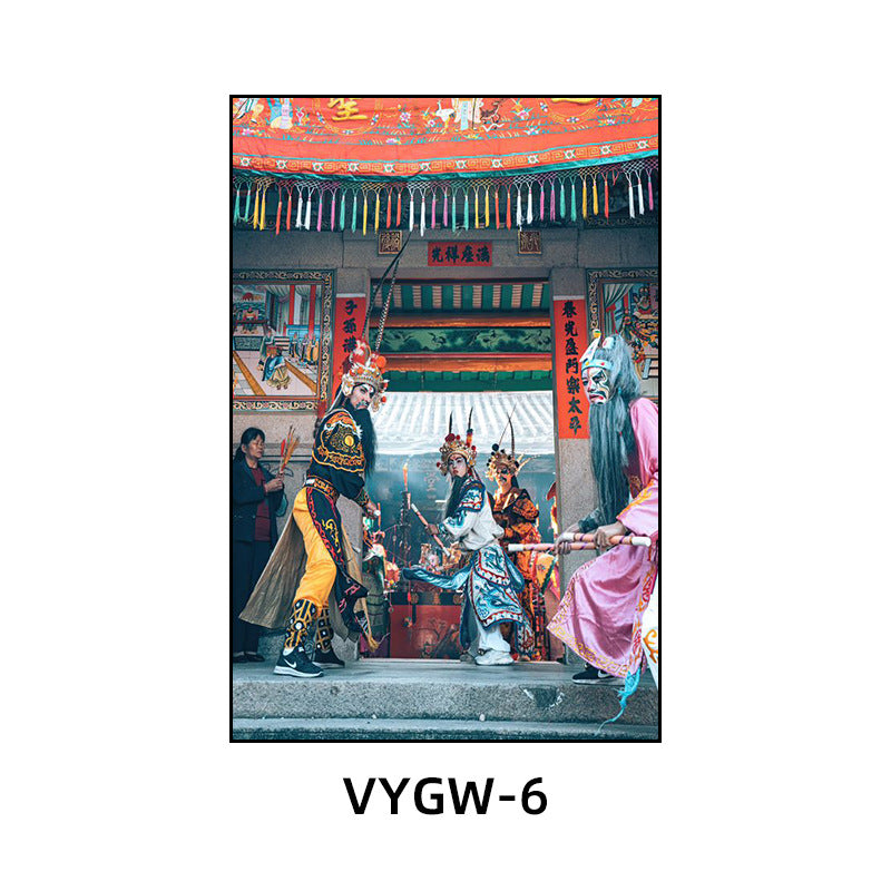 Chaoshan English song and dance decorative painting restaurant hotel box ethnic characteristics traditional culture hanging painting hot pot shop mural