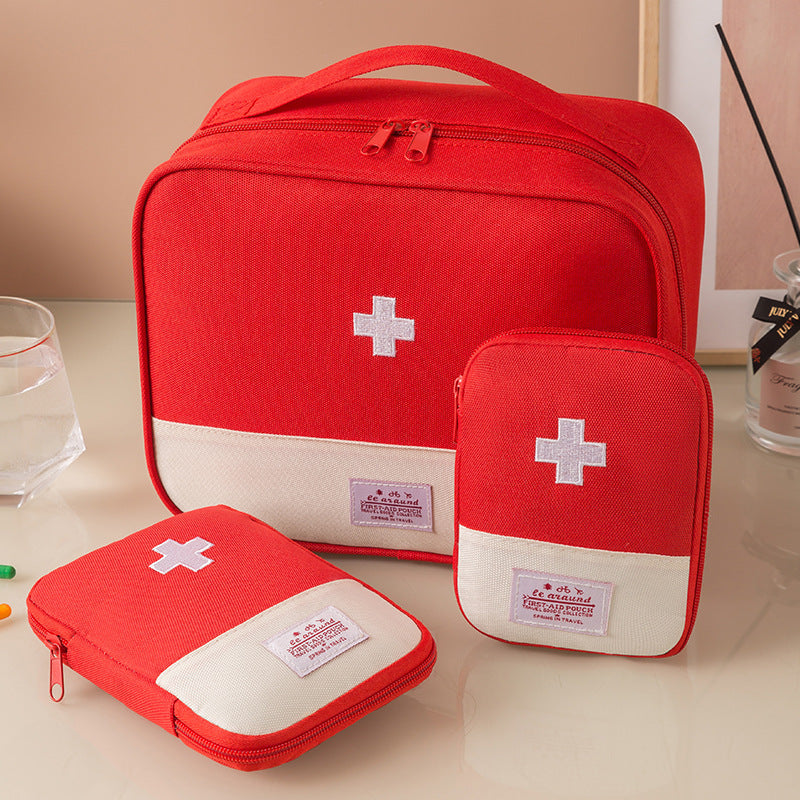 Portable First Aid Kit Cross Drug Storage Bag Travel Business Travel Medical Kit Large Capacity Medical Emergency Kit