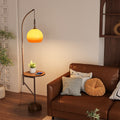 Floor lamp living room sofa side storage rack integrated bedroom grapefruit sunset lamp medieval atmosphere coffee table vertical table lamp