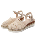 European and american plus size wedge sandals -  summer new collection - closed-toe braided cutout single strap women's sandals