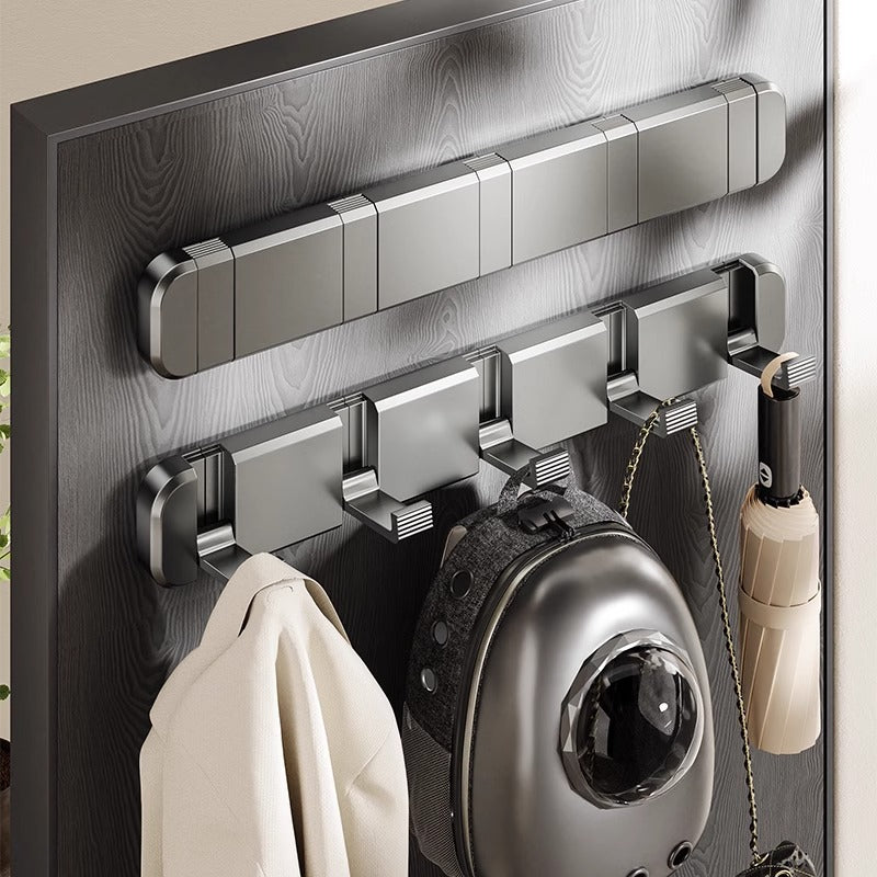 No punching, foldable invisible hook, bathroom entrance after entering the door, bedroom wall hanging storage clothes row hook