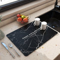 marble diatom mud kitchen countertop absorbent mat non-slip mat dish drying mat dining table insulation mat