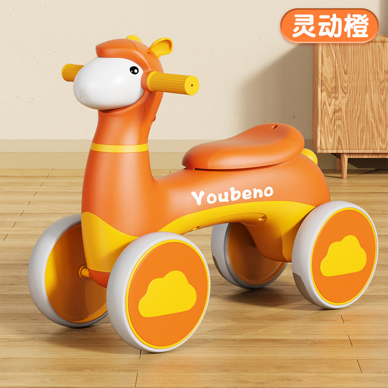 New product children's baby scooter balance car music light children's scooter four-wheel balance car manufacturer