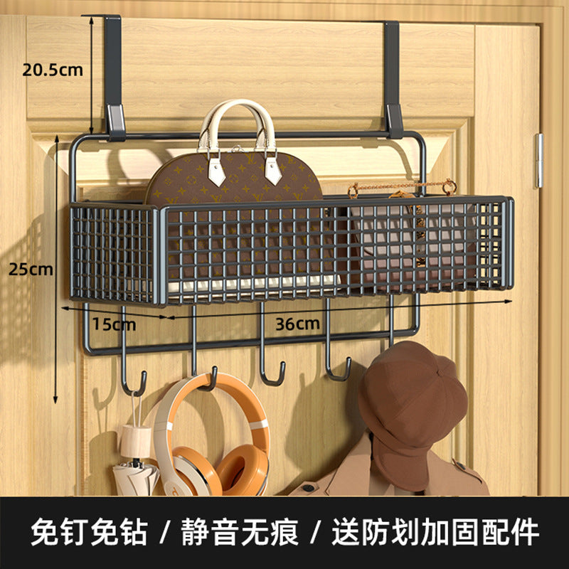 Over-the-door hook: your ultimate entryway organizer! wall-mounted, no-drill storage rack for bedroom closet, side-mounted clothes hanger