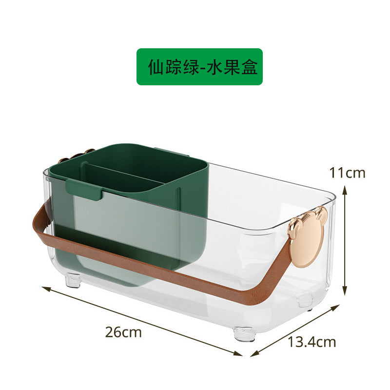 Household tissue box, premium cream style, living room coffee table, transparent portable grid remote control, tissue storage box