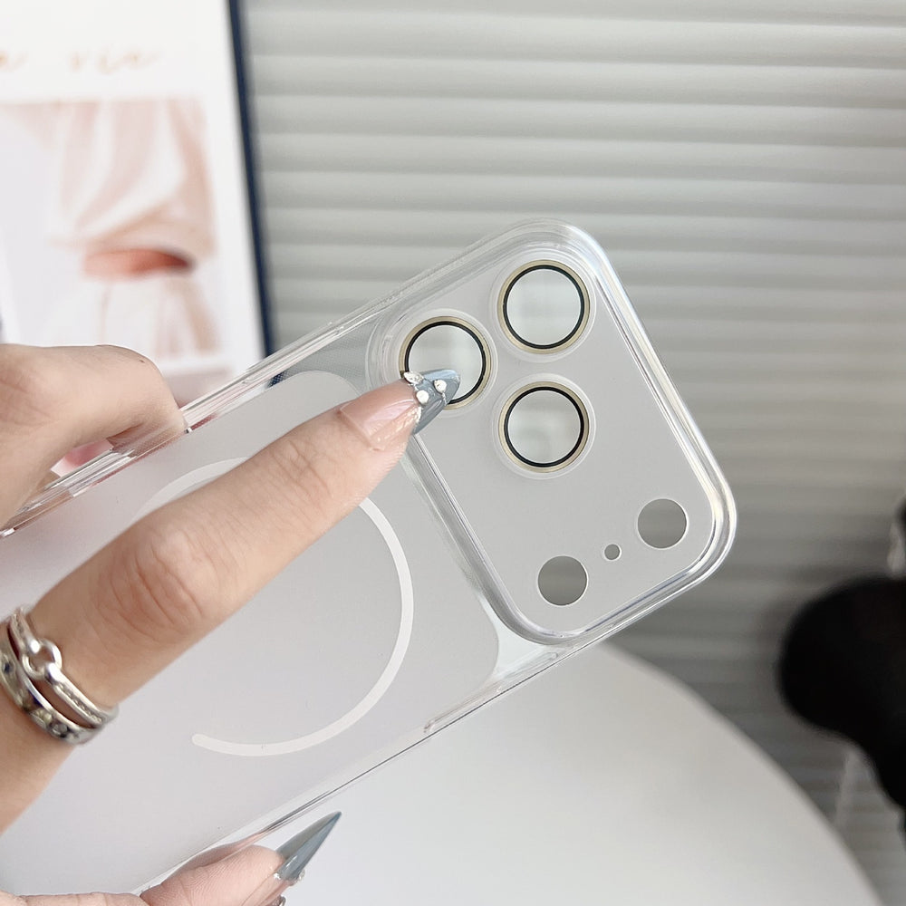 Simple and ultra-thin, it can be changed into 17 silk screen fine circle magnetic suction iphone17/16 mobile phone case, suitable for apple 14/13 anti-fall