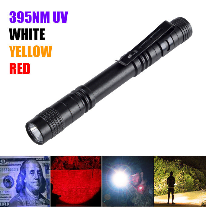 Cross-border Portable Mini LED Flashlight Aluminum Alloy Pen Shaped Household Hand Flashlight AAA Outdoor Strong Light Flashlight