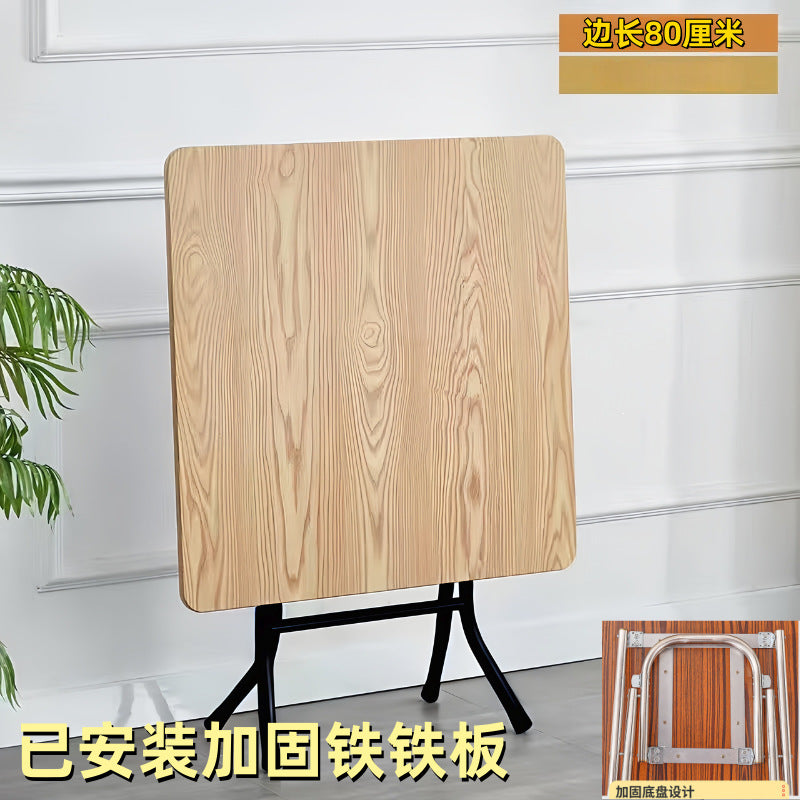 Rental house square foldable dining table stall for home dining table mahjong table for home square table simple foldable table
