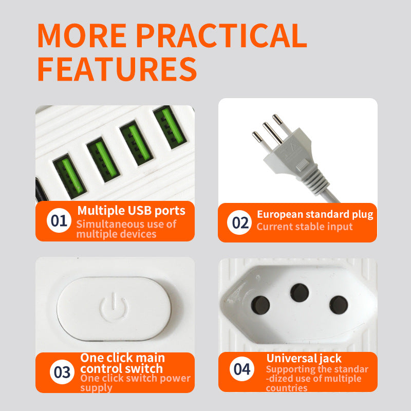3-position 4-position 5-position socket usb power strip power strip brazilian socket south american socket paraguay socket