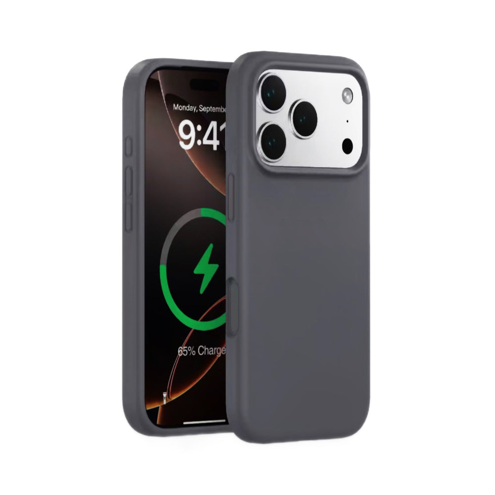 Large pore liquid silicone inner magnetic case for apple 17 pro max - solid color, skin-feel, drop-proof iphone 15