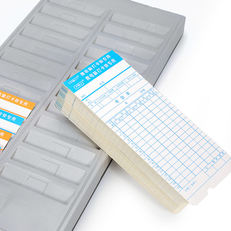 Huajie double-row attendance card holder, cardboard plastic office sign-in card holder 24/50, attendance cardboard manufacturer