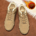 Spring men's shoes 2025 new fleece-lined warm thickened cotton shoes men's sports anti-slip work boots martin boots safety trendy shoes