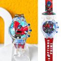 Kids' spider-man watch for boys - zettai revice & ultraman trigger style - flashing, drop-proof, electronic, luminous, and waterproof - perfect for preschoolers!