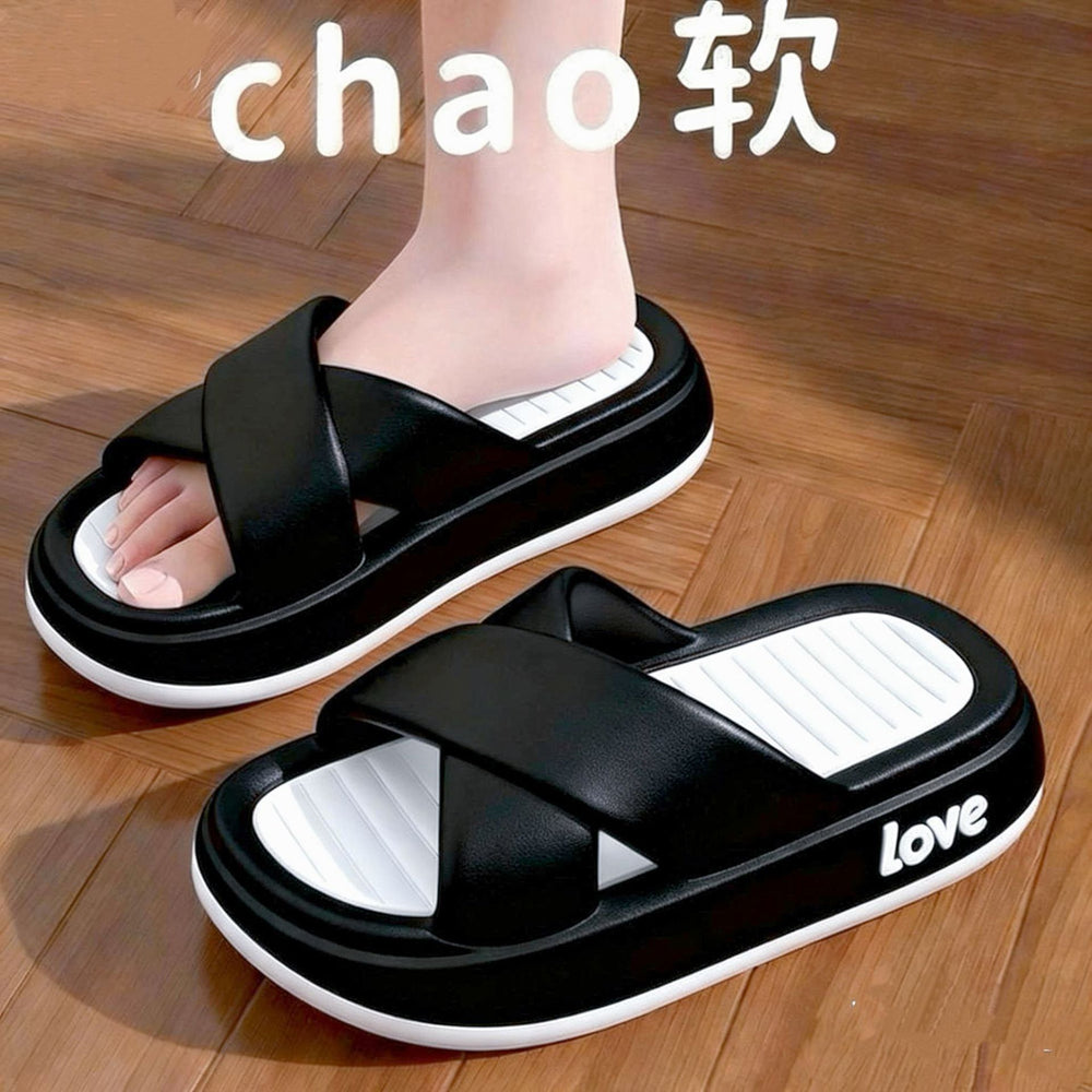 2026 summer new women's soft-soled crossover slippers - casual beach flip-flops for women - wholesale
