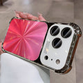 Dazzling laser cd pattern aurora large window case for iphone 16 pro max - instantly upgrade to iphone 17 style, also compatible with iphone 14