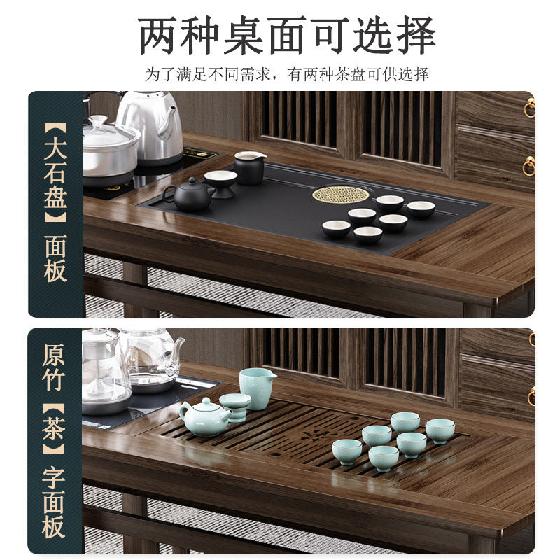 Balcony tea table and chair combination New Chinese-style office household small apartment Kung Fu tea table Boiling water integrated tea making table