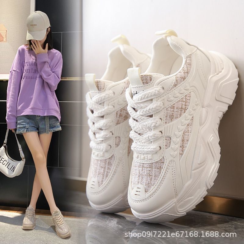 Sports women's shoes 2025 new autumn fashion Korean version single shoes casual platform shoes children running lace-up dad shoes