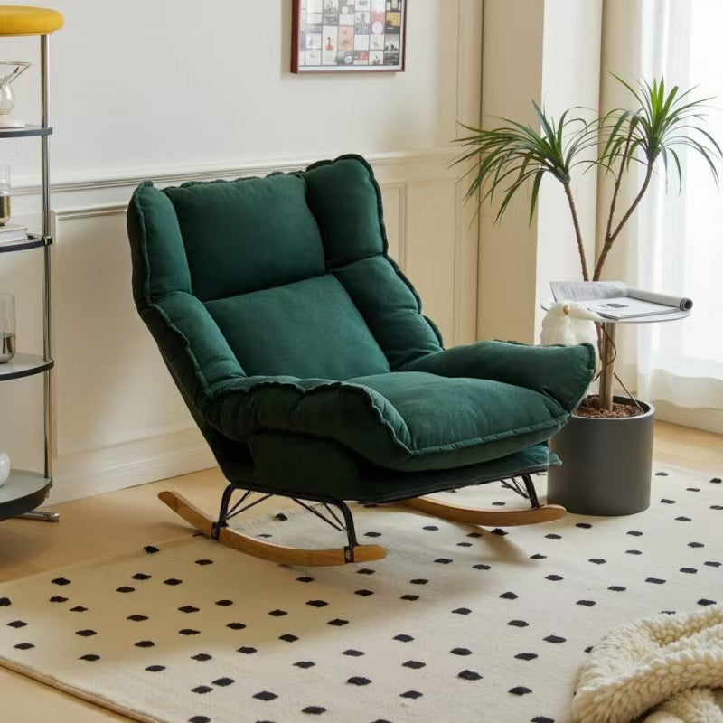 Rocking chair lazy sofa chair can lie down and sleep adult lunch break chair recliner for home balcony living room casual manufacturer personalized