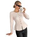 european and american cross-border new women's elegant fashion chanel-inspired round neck knitted sweater