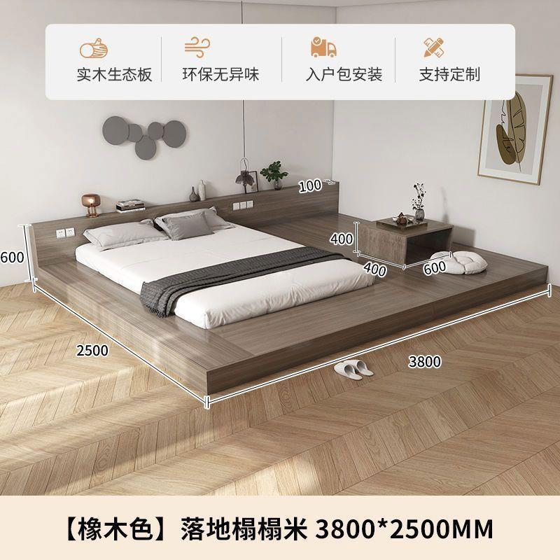 Solid wood tatami bed frame package installation japanese style platform bed floor-standing tatami light luxury creative multi-functional board bed