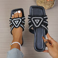 summer new arrival: plus-size women's flat slippers for cross-border e-commerce. available in sizes 35-43. wholesale options available. dropshipping to  and