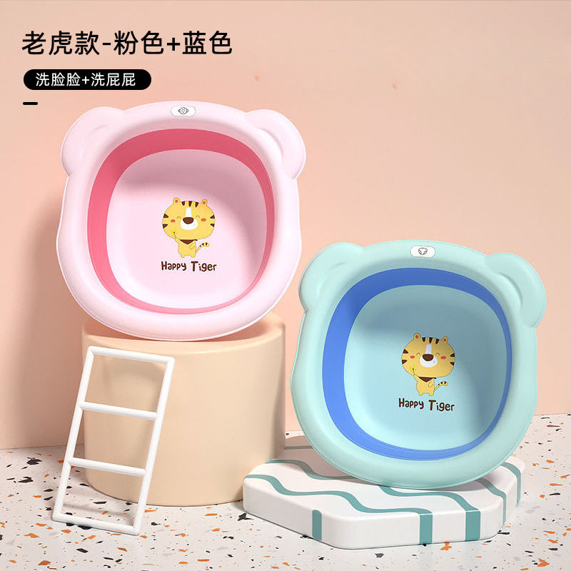 Baby foldable washbasin can be hung footbath newborn kids wash butt special baby for home small basin