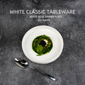 Scandinaviancasual creative ceramic tableware ceramic soup plate for home pure white high-looking fruit salad plate with side plate