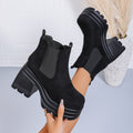 European style  autumn new retro soft leather martin boots women's chunky heel platform ankle boots fashion boots