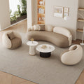 Retro small apartment leather curved sofa popular sales office negotiation accessible luxury technology cloth clothing store reception sofa