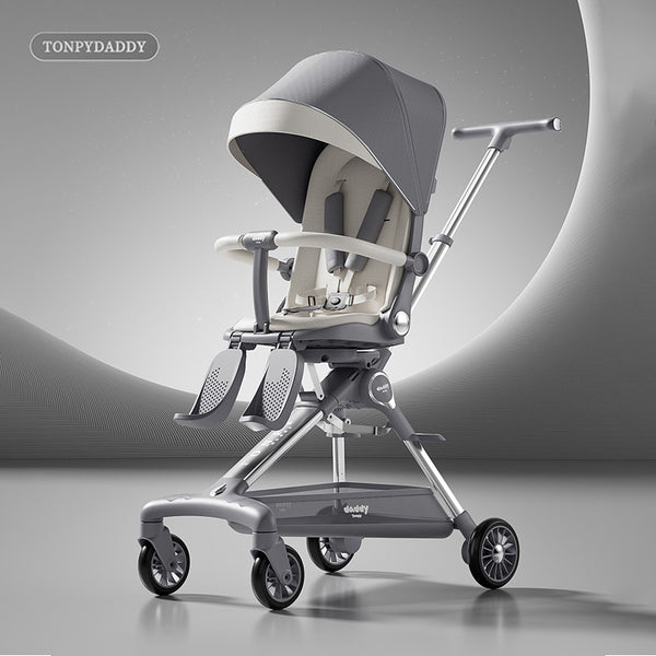 Tangpi Dad Baby Walker Stroller Foldable Sitting and Lying High View Newborn Baby Stroller