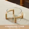 Glass fruit bowl salad bowl with stand - ideal for hotel reception, ktv buffets, home use, welcome snacks, candy storage, and fruit serving