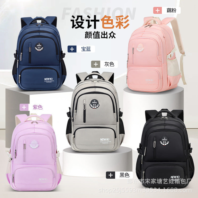 New schoolbag for high school students, children's backpack for primary school students in grades 3-6, large-capacity Oxford cloth business travel bag