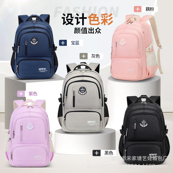 New schoolbag for high school students, children's backpack for primary school students in grades 3-6, large-capacity Oxford cloth business travel bag