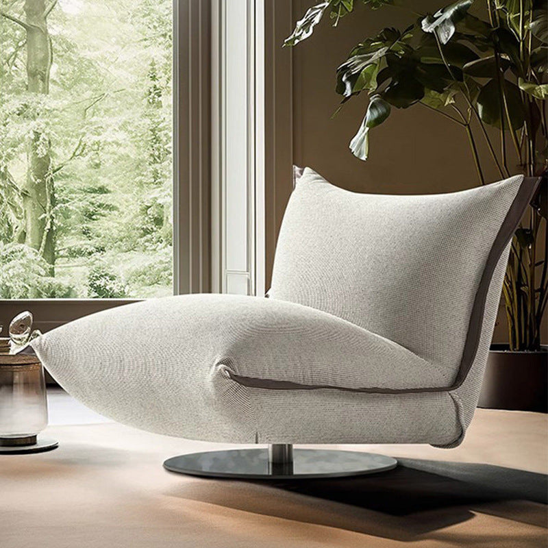 Italian normcoreruffles casual chair fabric bedroom swivel chair accessible luxury modern living room balcony single sofa chair