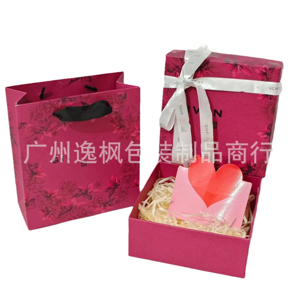 Jifan loose powder gift box, wisteria flower loose powder box, perfume gift box, lipstick box, portable gift bag, gift box.