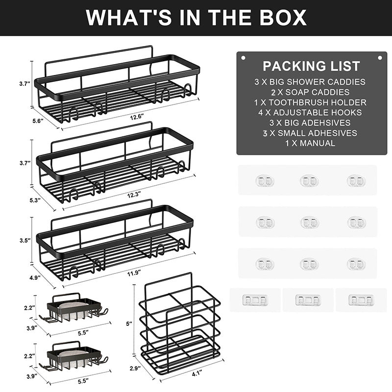 wrought iron bathroom rack No punching toilet Soap rack Body wash storage rack Bathroom rack set