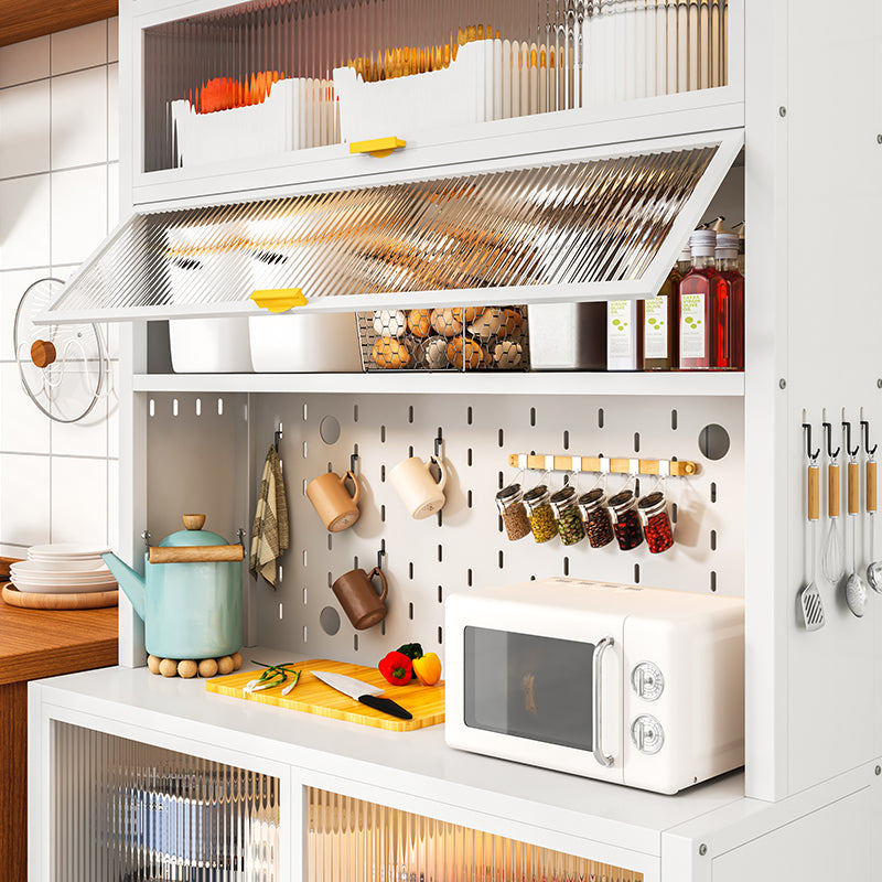 Kitchen multi-tier storage rack sideboard floor cabinet dustproof multifunctional organizer microwave oven bowl cabinet storage cabinet