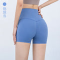 Solid color versatile seamless cycling capri leggings - women's quick-dry high-waisted butt-lifting yoga & fitness shorts