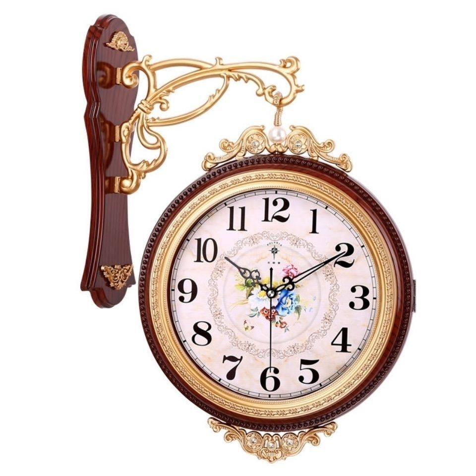 New arrival: bestselling silent quartz wall clock for living room, home, european style, minimalist design, double-sided, bedroom clock, premium quality, free shipping