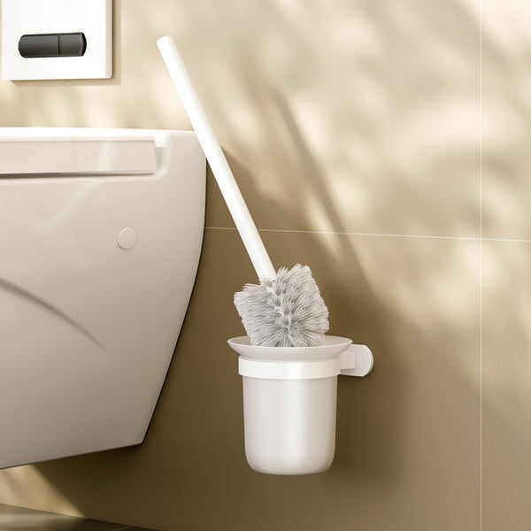 White toilet brush household no dead ends bathroom washing toilet wall hanging toilet cleaning brush wall hanging cleaning brush set
